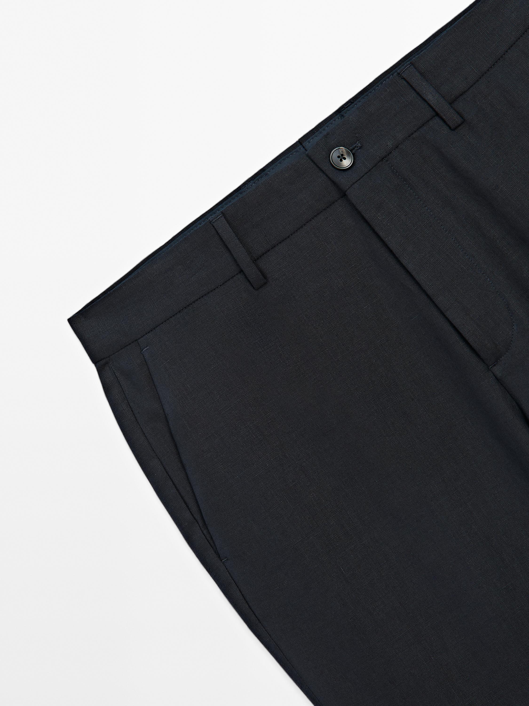 Pantalon de costume 100 % lin